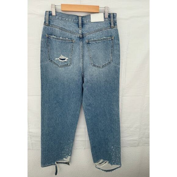 Pistola Women's Distressed Skinny Jeans Size 28 Blue Denim Raw Hem - Picture 2 of 7